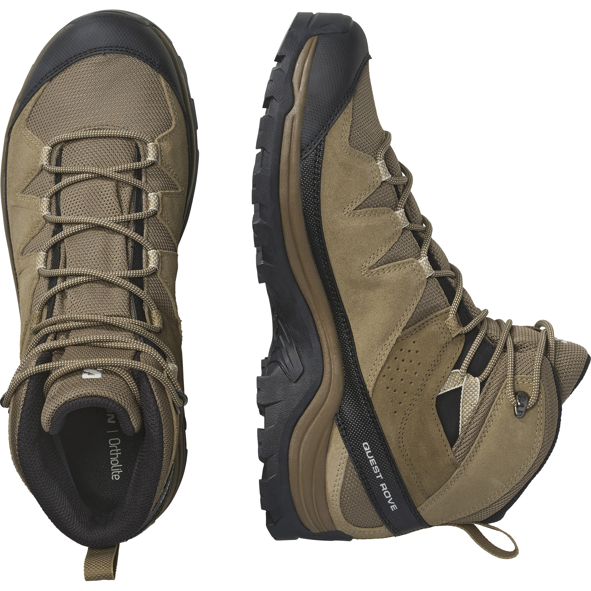 ZAPATILLA TREKKING SALOMON HOMBRE QUEST ROVE GTX BEIGE - 6