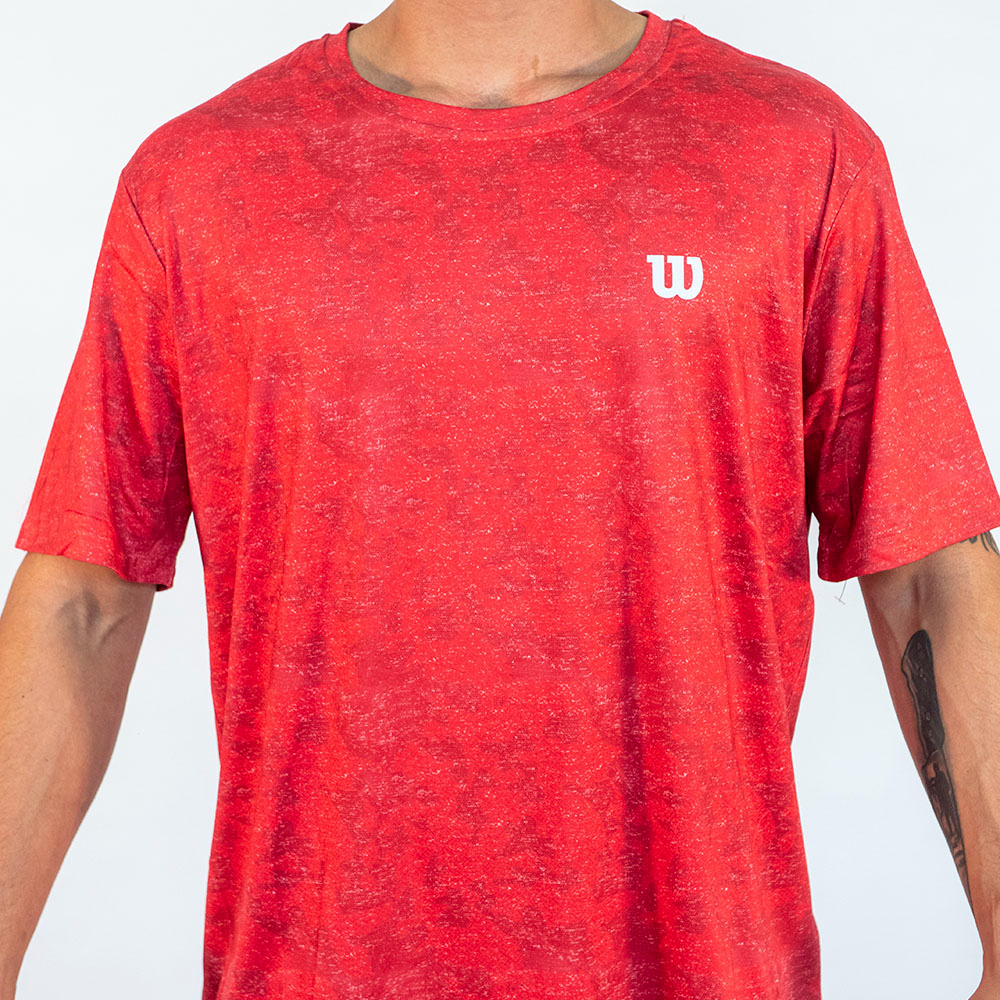 PLAYERA HOMBRE WILSON ROJO STRONG FIT CAB - 1