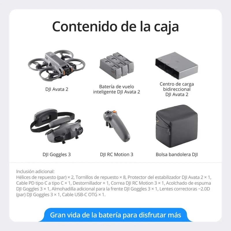 DRON CON CAMARA DJI AVATA 2 FLY MORE COMBO (THREE BATTERIES) - 6