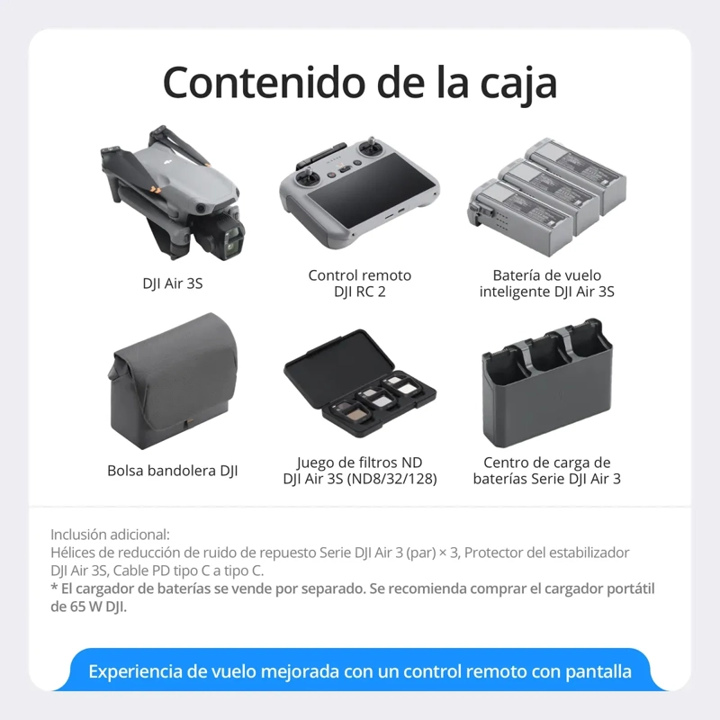 DRON CON CAMARA DJI AIR 3S FLY MORE COMBO (DJI RC 2) - 6