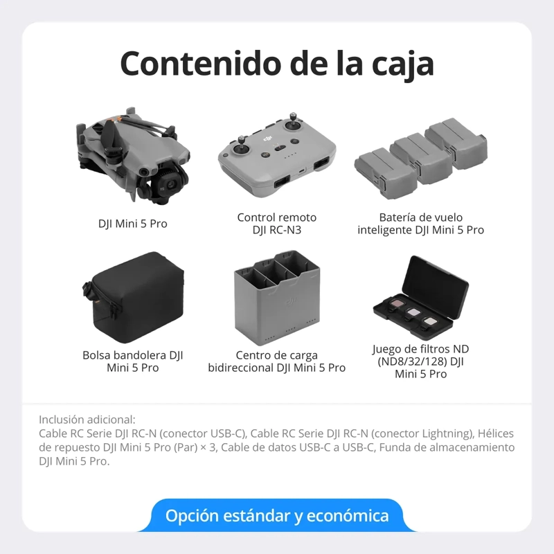 DRON CON CAMARA DJI MINI 5 PRO FLY MORE COMBO (DJI RC-N3) - 6