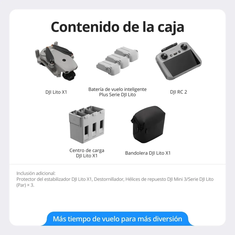 DRON CON CAMARA DJI LITO X1 FLY MORE COMBO PLUS (DJI RC 2) - 6