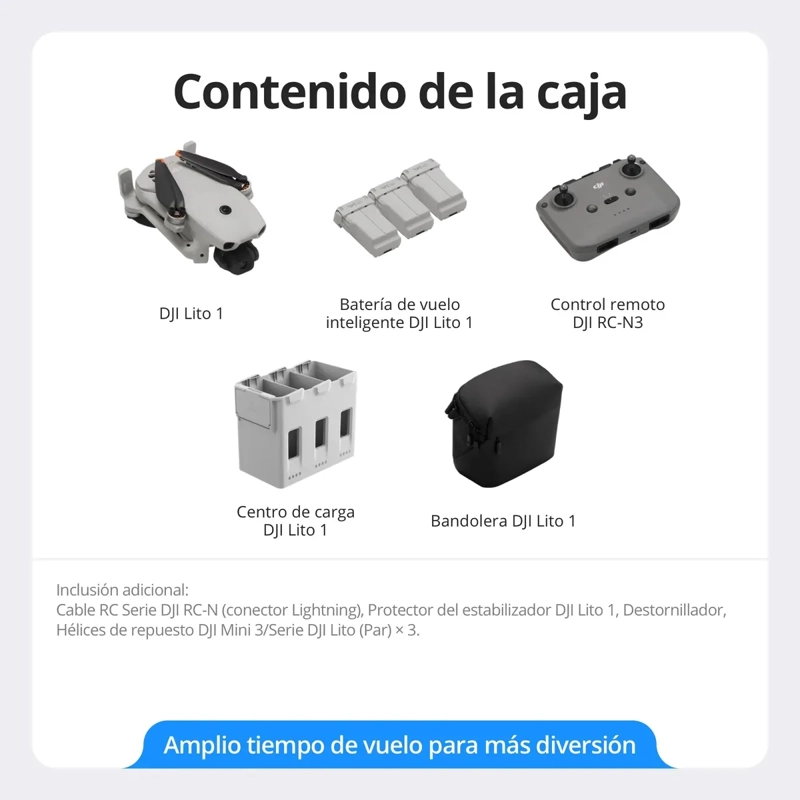 DRON CON CAMARA DJI LITO 1 FLY MORE COMBO (DJI RC-N3) - 7