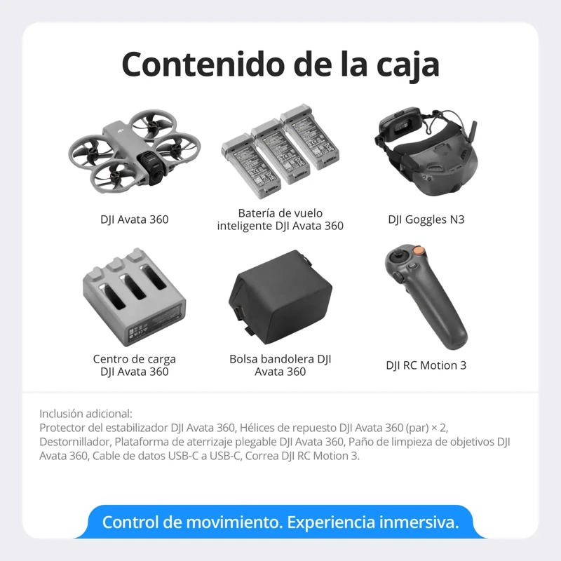 DRON CON CAMARA DJI AVATA 360 MOTION FLY MORE COMBO (DJI GOGGLES N3) - 8