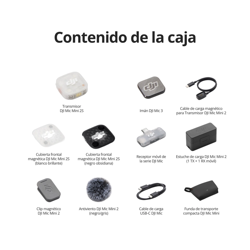 MICROFONO DJI MIC MINI 2S (1 TX + 1 MOBILE RX + CHARGING CASE) - 8