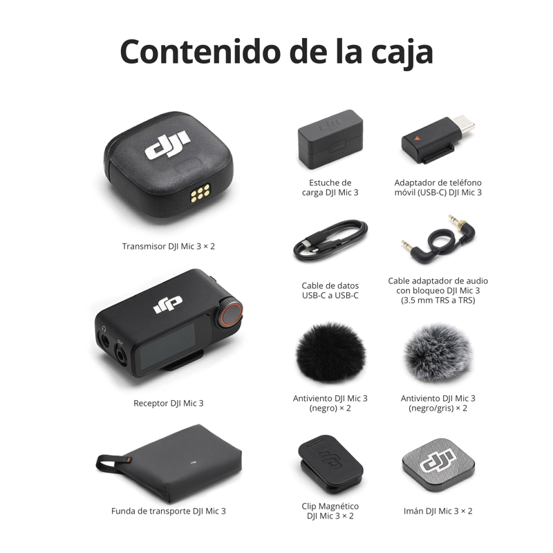 MICROFONO DJI MIC 3 (2 TX + 1 RX + CHARGING CASE) - 7
