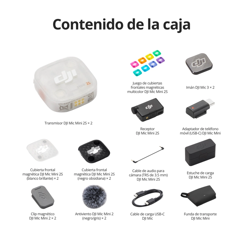 MICROFONO DJI MIC MINI 2S (2 TX + 1 RX + CHARGING CASE) - 7