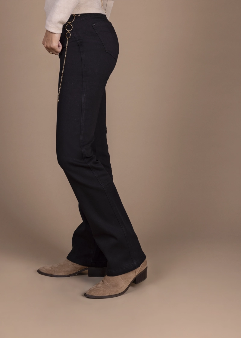 JEANS STRAIGHT FIT MUJER EFESIS NEGRO EMI RECTO - 2