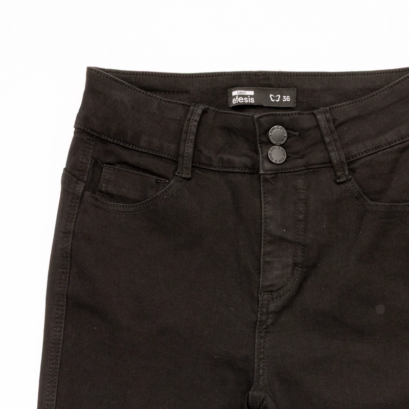 JEANS STRAIGHT FIT MUJER EFESIS NEGRO EMI RECTO - 5