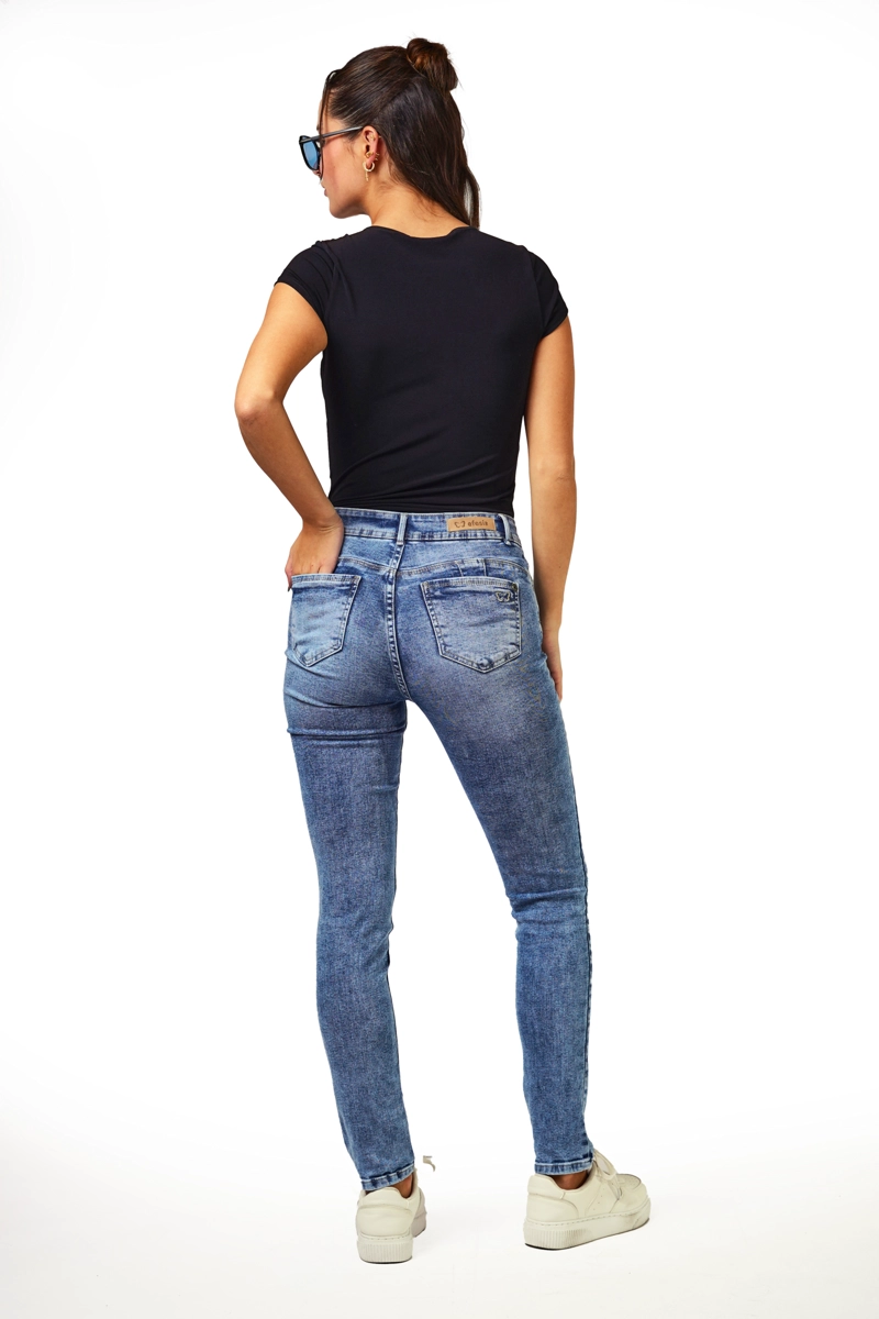 JEANS ALGODÓN SKINNY MUJER EFESIS AZUL MEL - 3