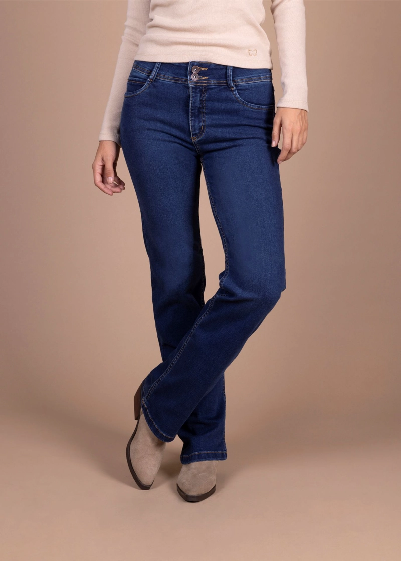 JEANS ALGODÓN RECTO MUJER EFESIS AZUL ISI STRAIGHT - 1