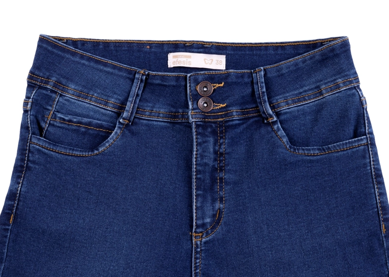 JEANS ALGODÓN RECTO MUJER EFESIS AZUL ISI STRAIGHT - 4