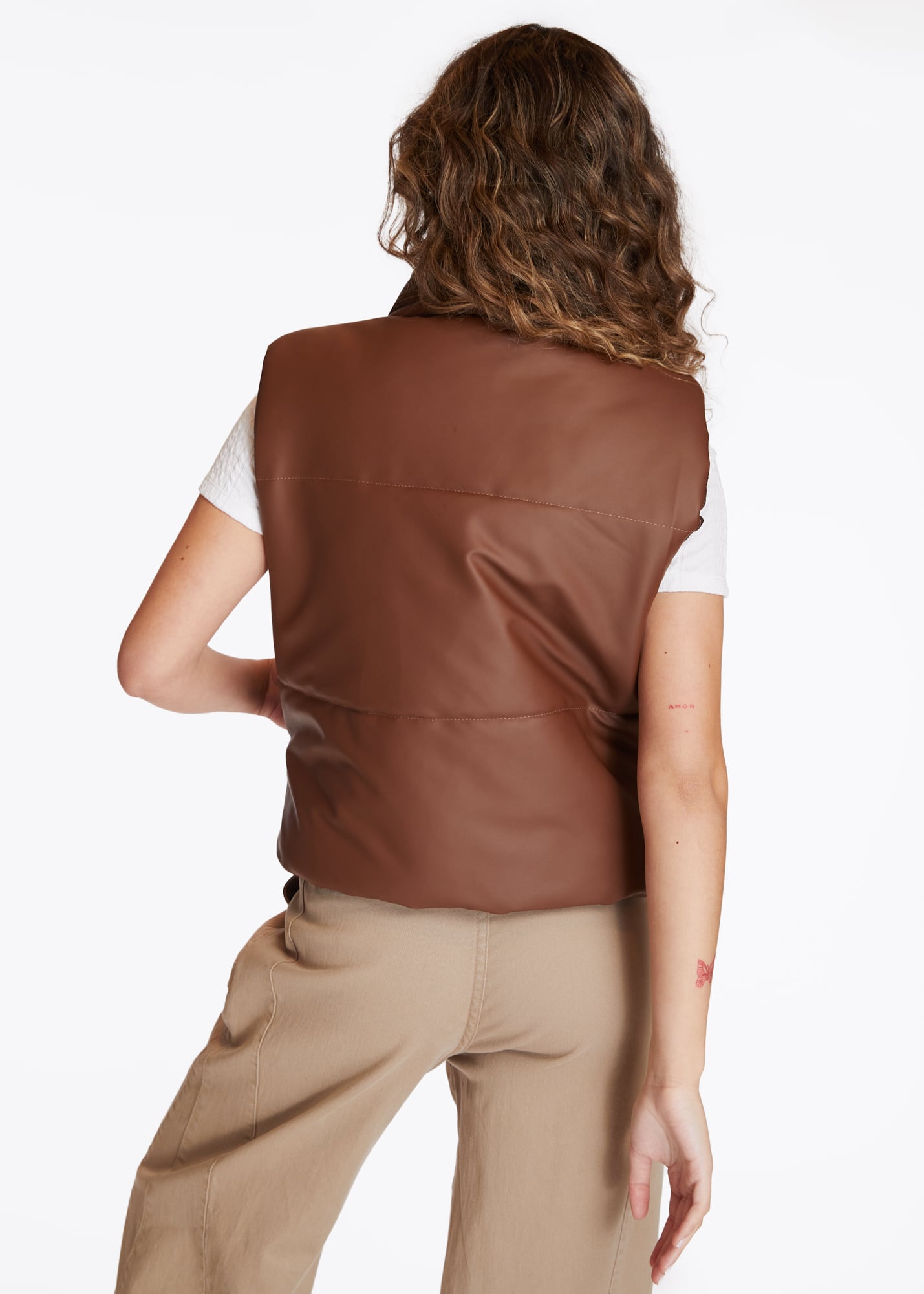 CHAQUETA BLAIR PUFFER CROP PU CAFÉ EFESIS | EFESIS - 4