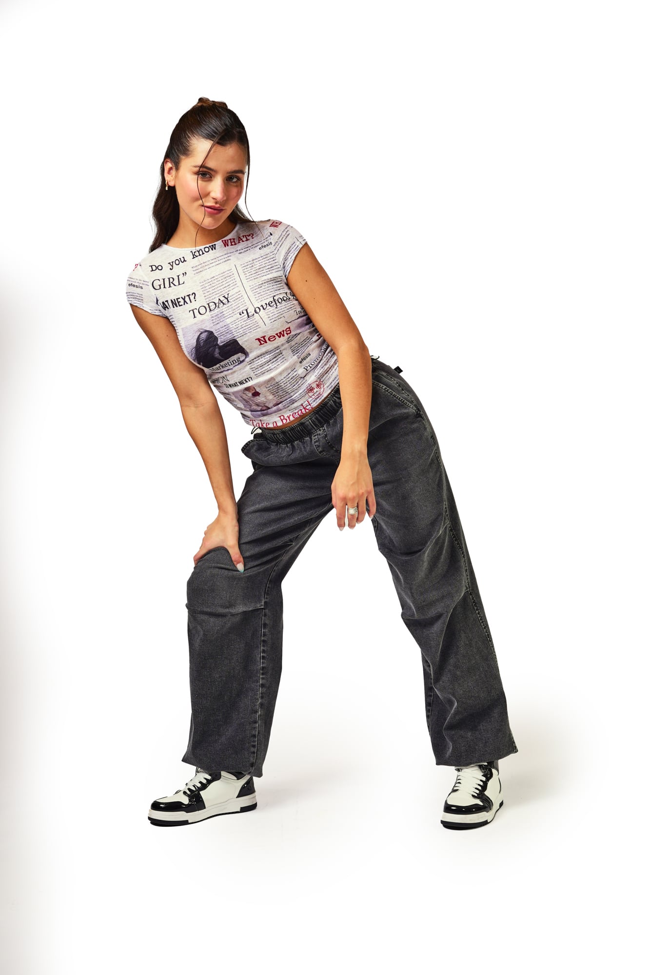 JEANS JACINTA PARACHUTE PRETINA ELASTICADA NEGRO EFESIS | EFESIS - 1