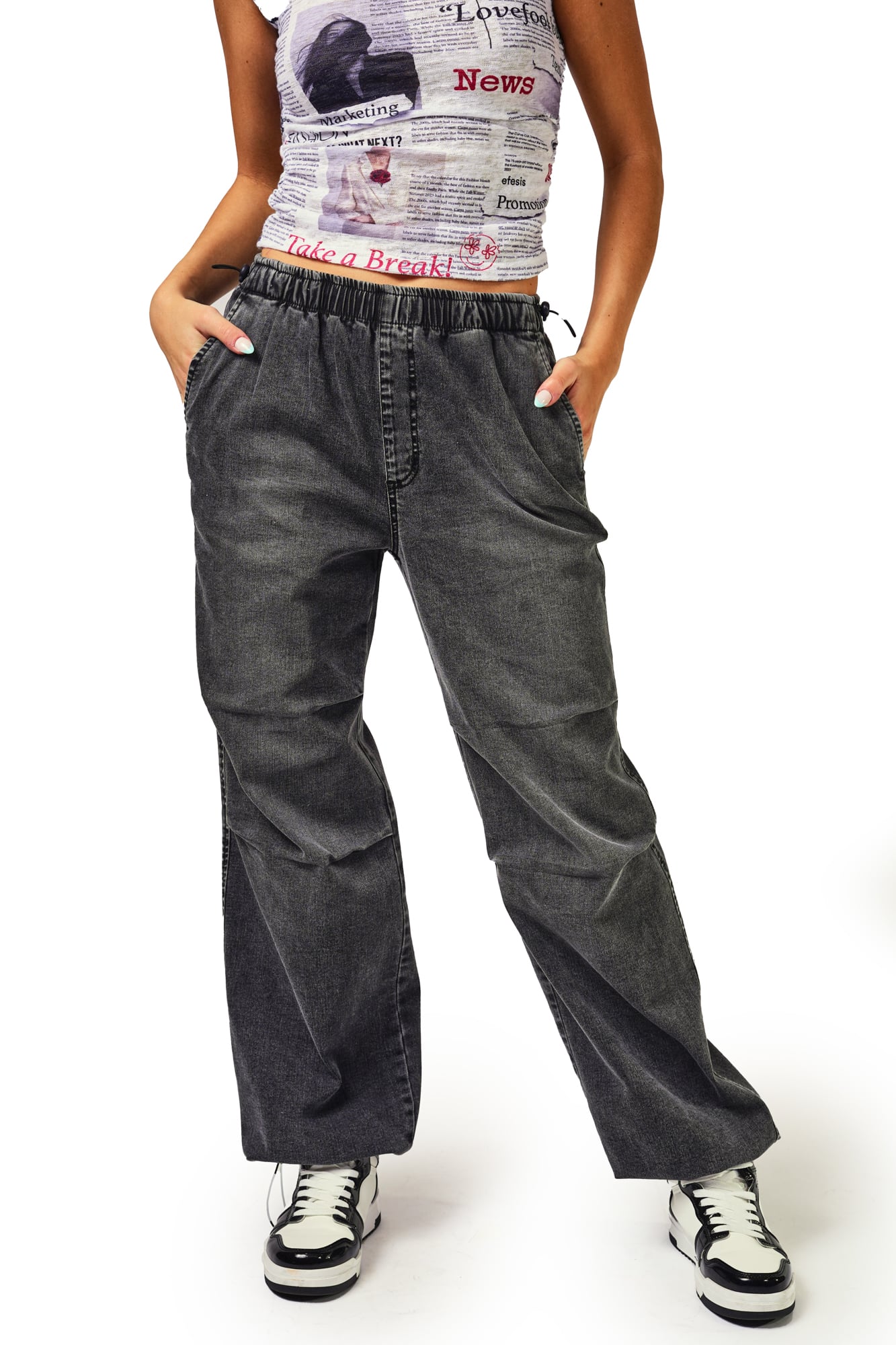 JEANS JACINTA PARACHUTE PRETINA ELASTICADA NEGRO EFESIS | EFESIS - 3