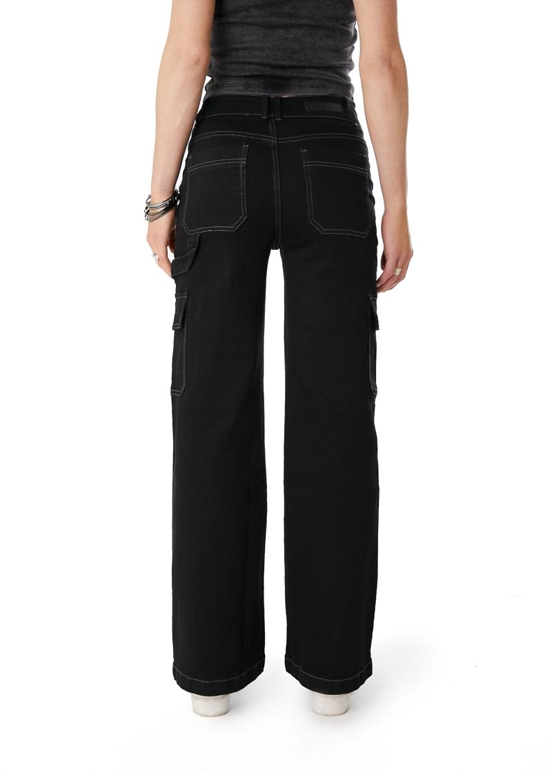 JEANS NAOS PALAZZO CARGO HILO CONTRATONO NEGRO EFESIS | EFESIS - 3