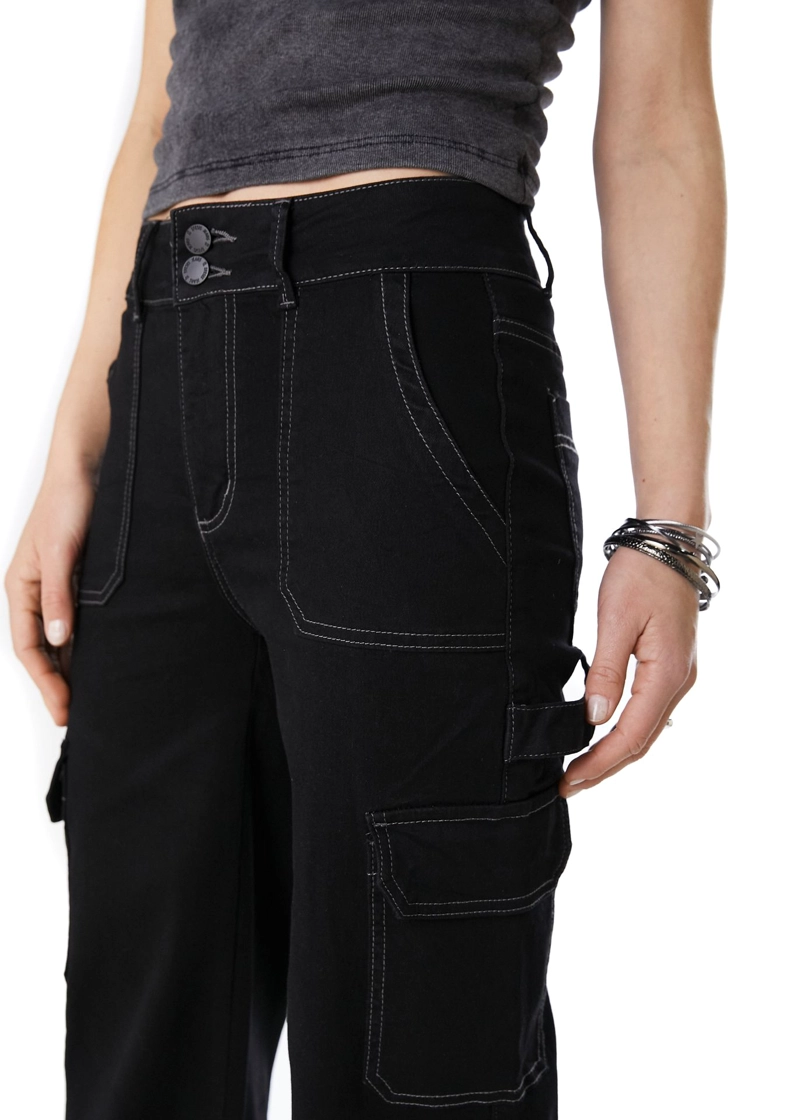 JEANS NAOS PALAZZO CARGO HILO CONTRATONO NEGRO EFESIS | EFESIS - 4