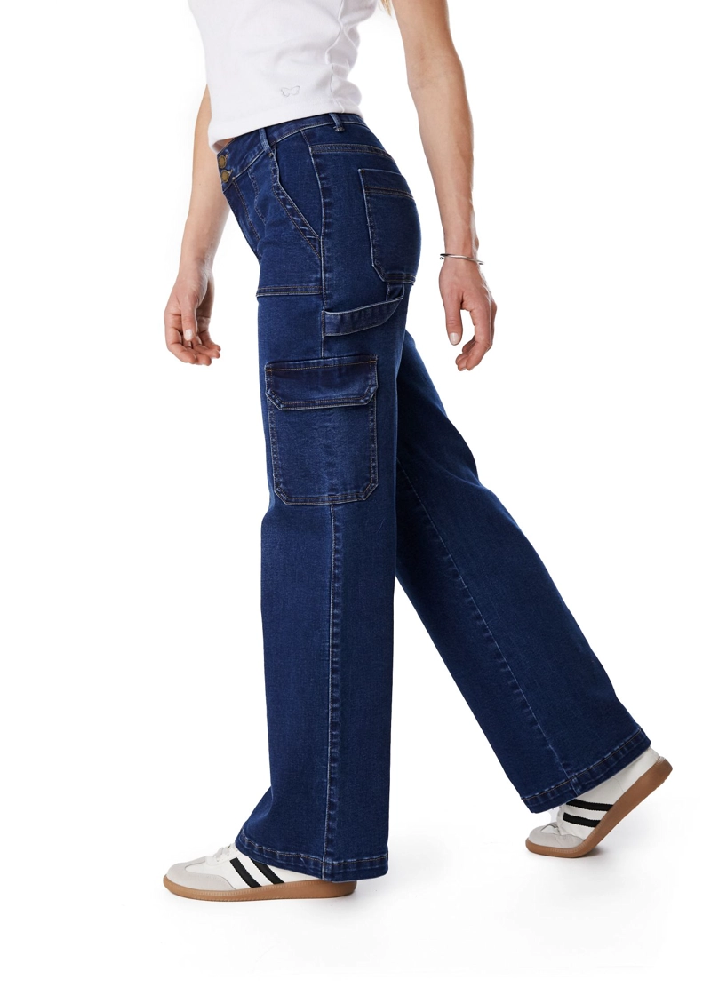 JEANS NAOS PALAZZO CARGO AZUL MEDIO | EFESIS - 2