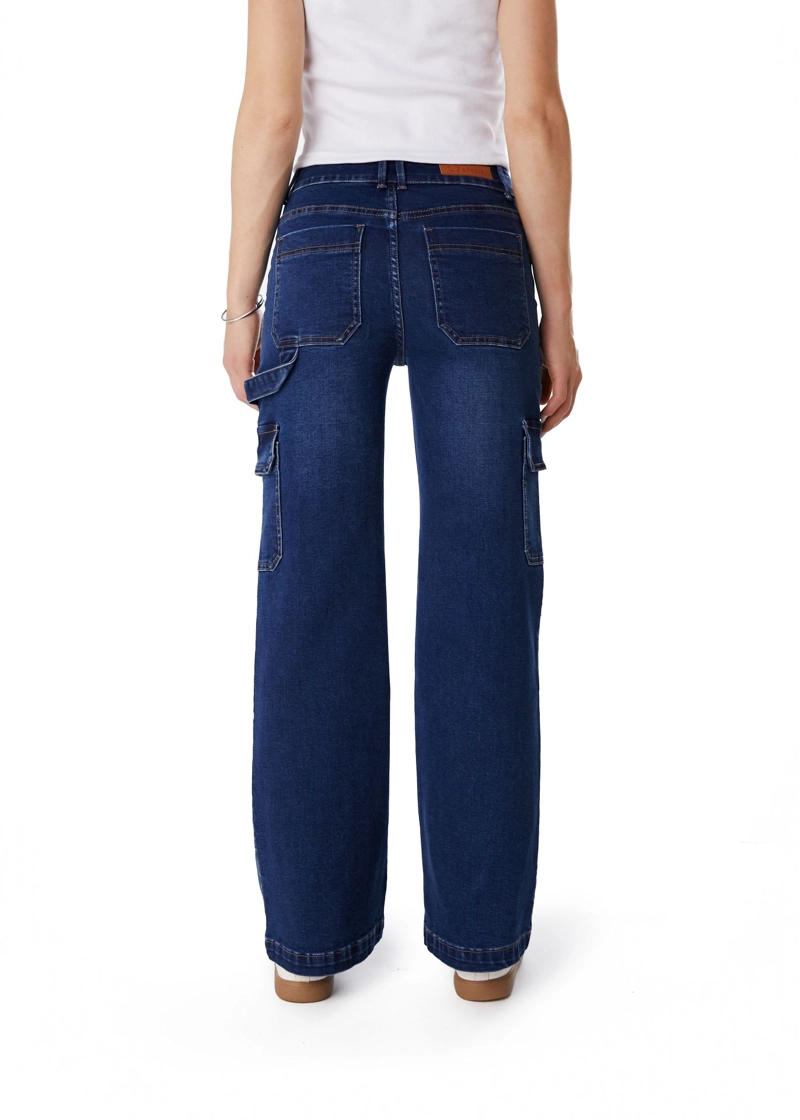 JEANS NAOS PALAZZO CARGO AZUL MEDIO | EFESIS - 4