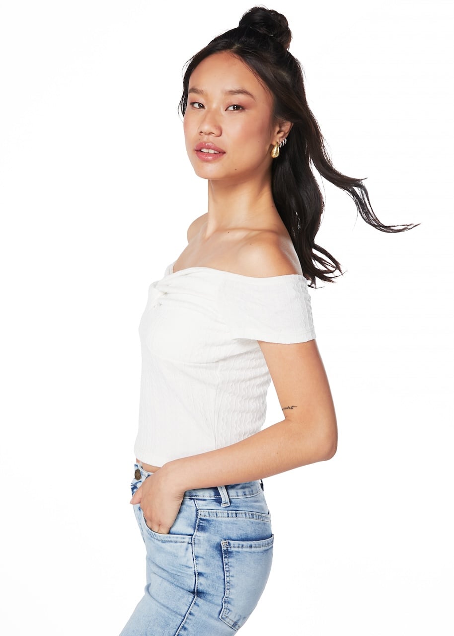 POLERA MICHI REGULAR ESCOTE BARDOT TORZON EN BUSTO - 3