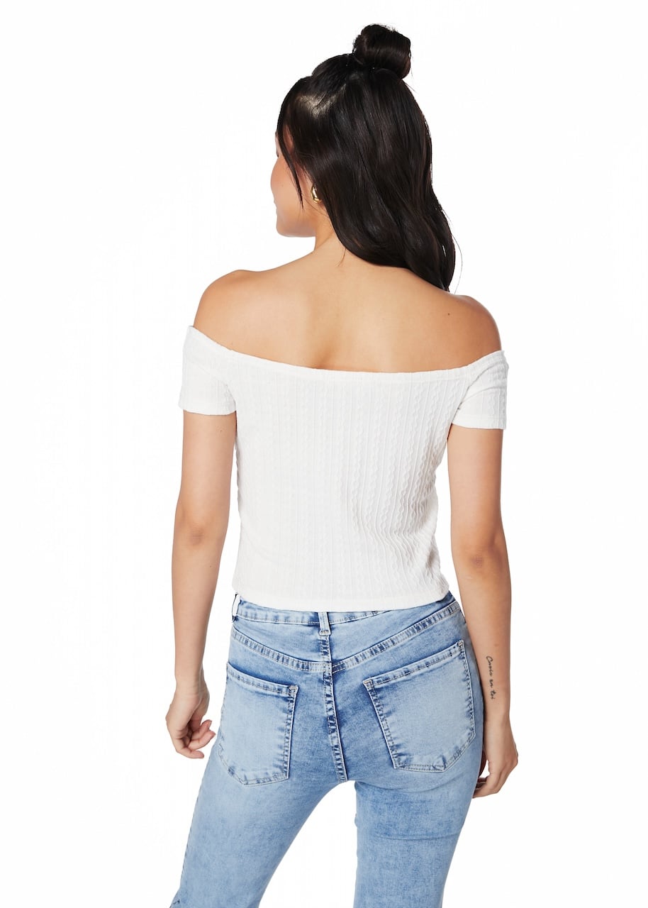 POLERA MICHI REGULAR ESCOTE BARDOT TORZON EN BUSTO - 4