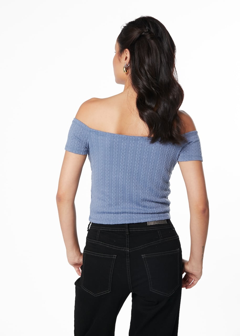 POLERA MICHI REGULAR ESCOTE BARDOT TORZON EN BUSTO - 3