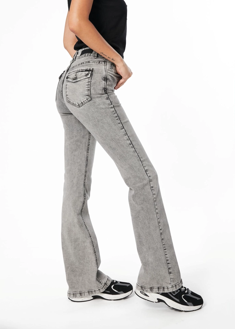 JEANS FEEL FLARE BOLSILLO C/ TAPETAS GRIS EFESIS - 3
