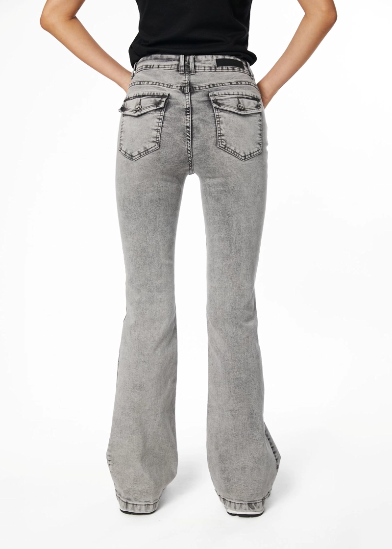 JEANS FEEL FLARE BOLSILLO C/ TAPETAS GRIS EFESIS - 4