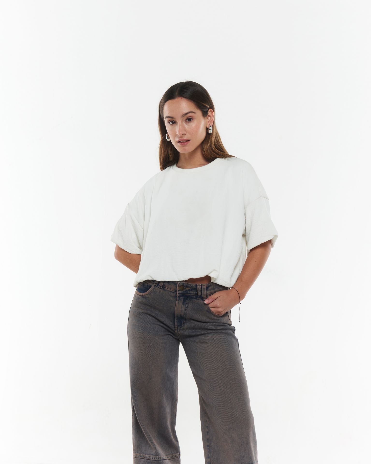 POLERA EBBE OVERSIZE GLOBO CRUDO EFESIS - 2