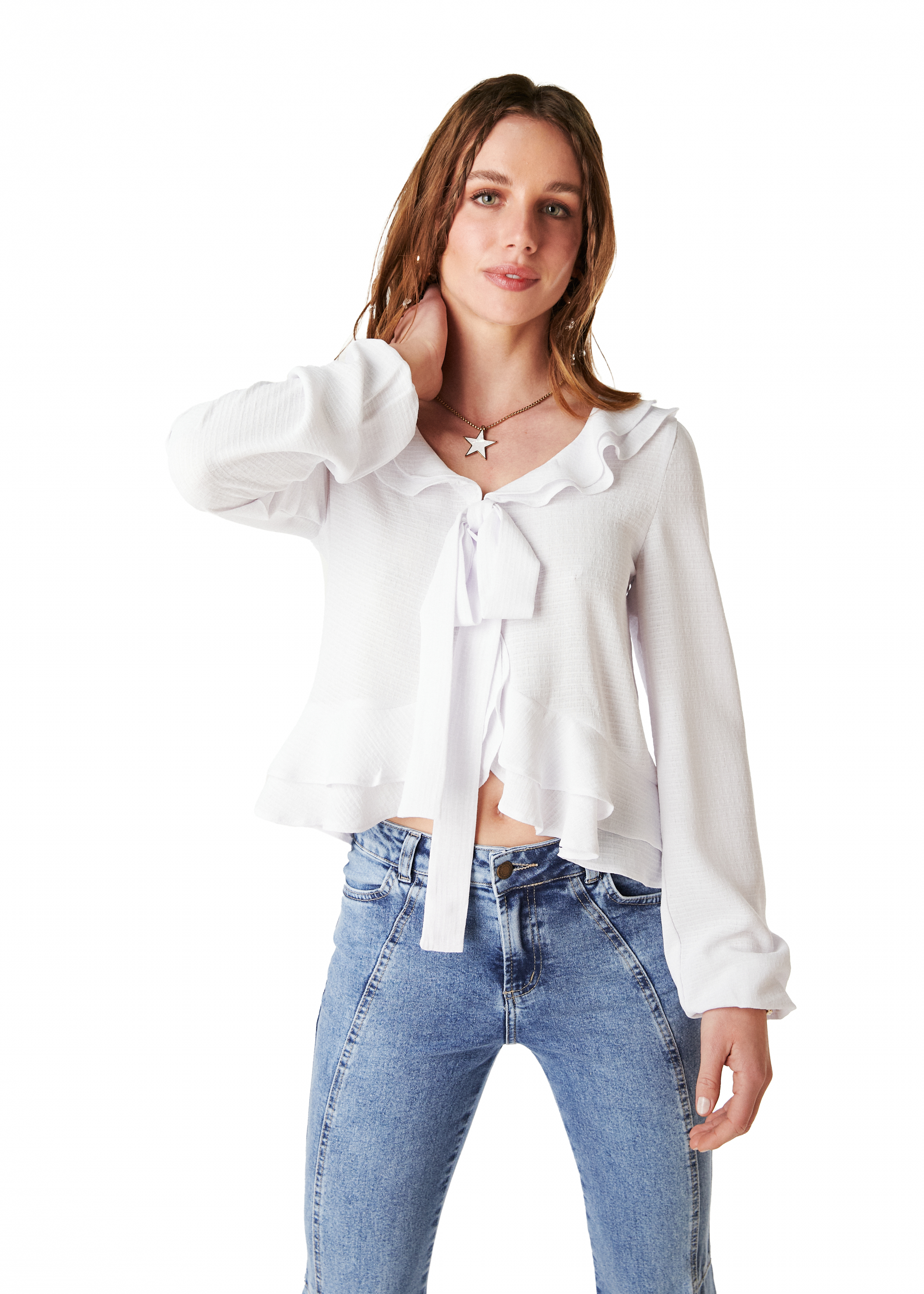 BLUSA SPEARS REGULAR TIPO BOLERO EN COLOR BLANCO EFESIS - 2