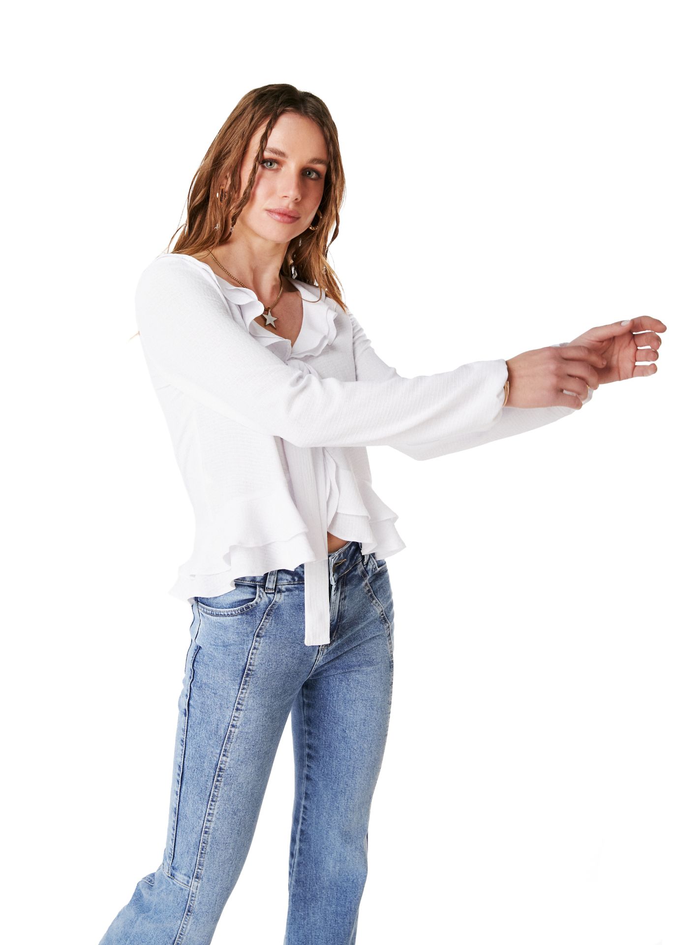 BLUSA SPEARS REGULAR TIPO BOLERO EN COLOR BLANCO EFESIS - 3