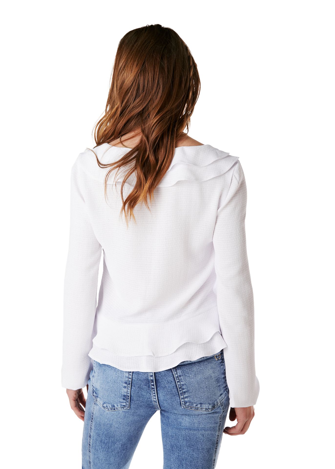 BLUSA SPEARS REGULAR TIPO BOLERO EN COLOR BLANCO EFESIS - 6