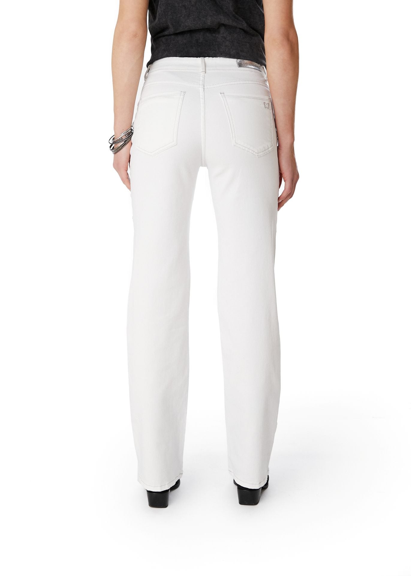 PANTALON RUBRUN RECTO TACHAS EN COSTADOS BLANCO EFESIS - 4