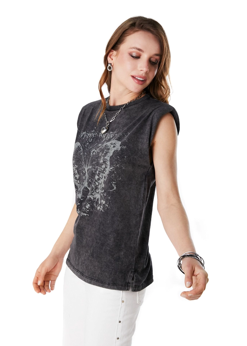 POLERA CONNOR OVERSIZE C/ HOMBRERAS GRAFITO EFESIS - 3