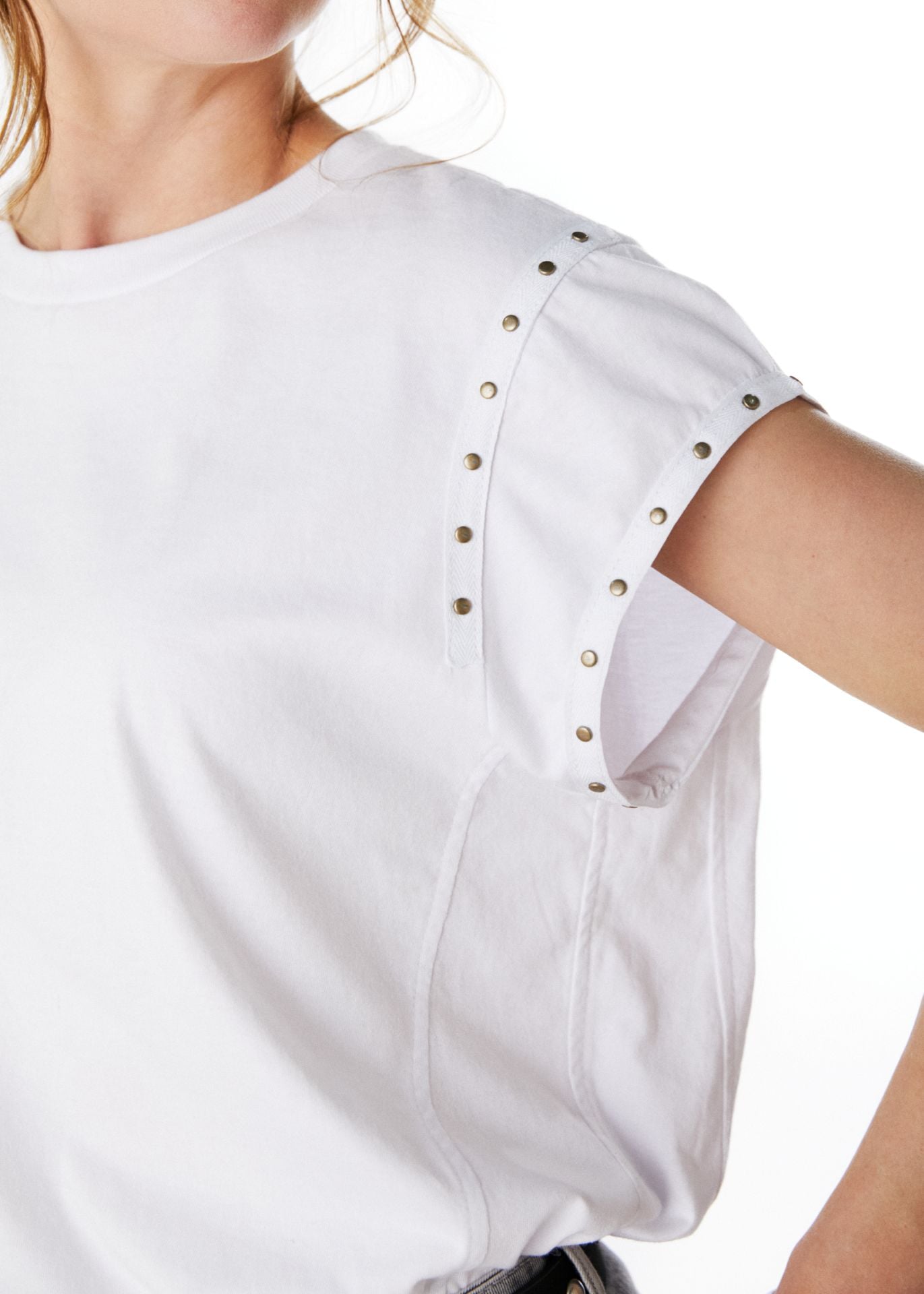 POLERA MERCIER OVERSIZE TACHAS Y ABERTURA ESPALDA BLANCO EFESIS - 4
