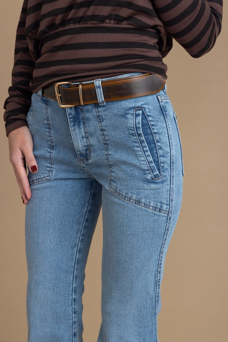 JEANS CLAUS FLARE BOLSILLO VIVO INTERIOR AZUL EFESIS - 5