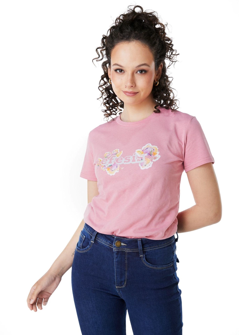 POLERA GIOVY REGULAR ESTAMPADO ROSA EFESIS - 2