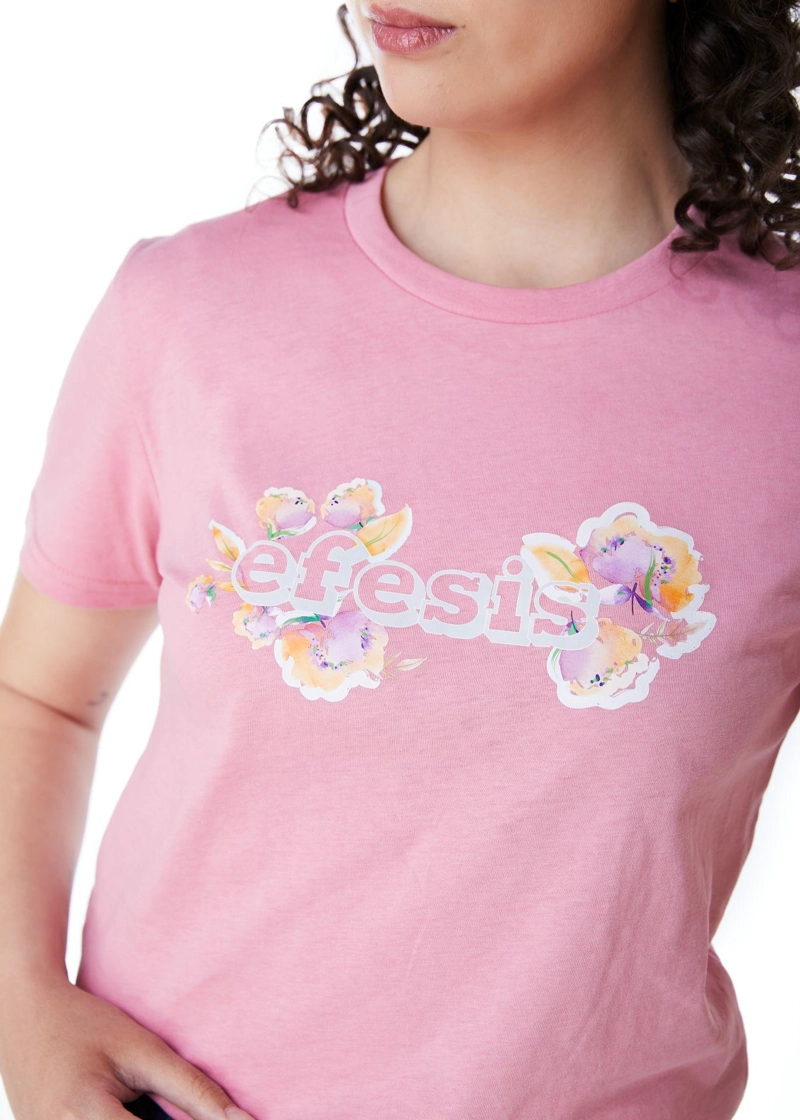 POLERA GIOVY REGULAR ESTAMPADO ROSA EFESIS - 5