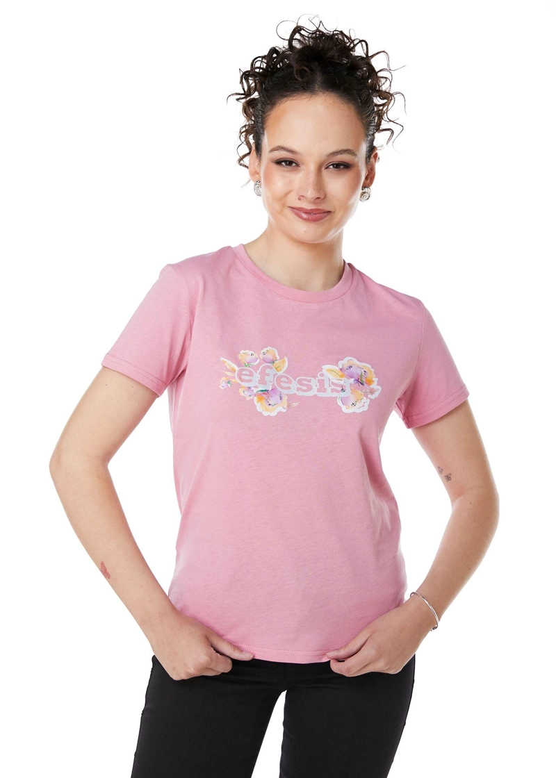 POLERA GIOVY REGULAR ESTAMPADO ROSA EFESIS - 6