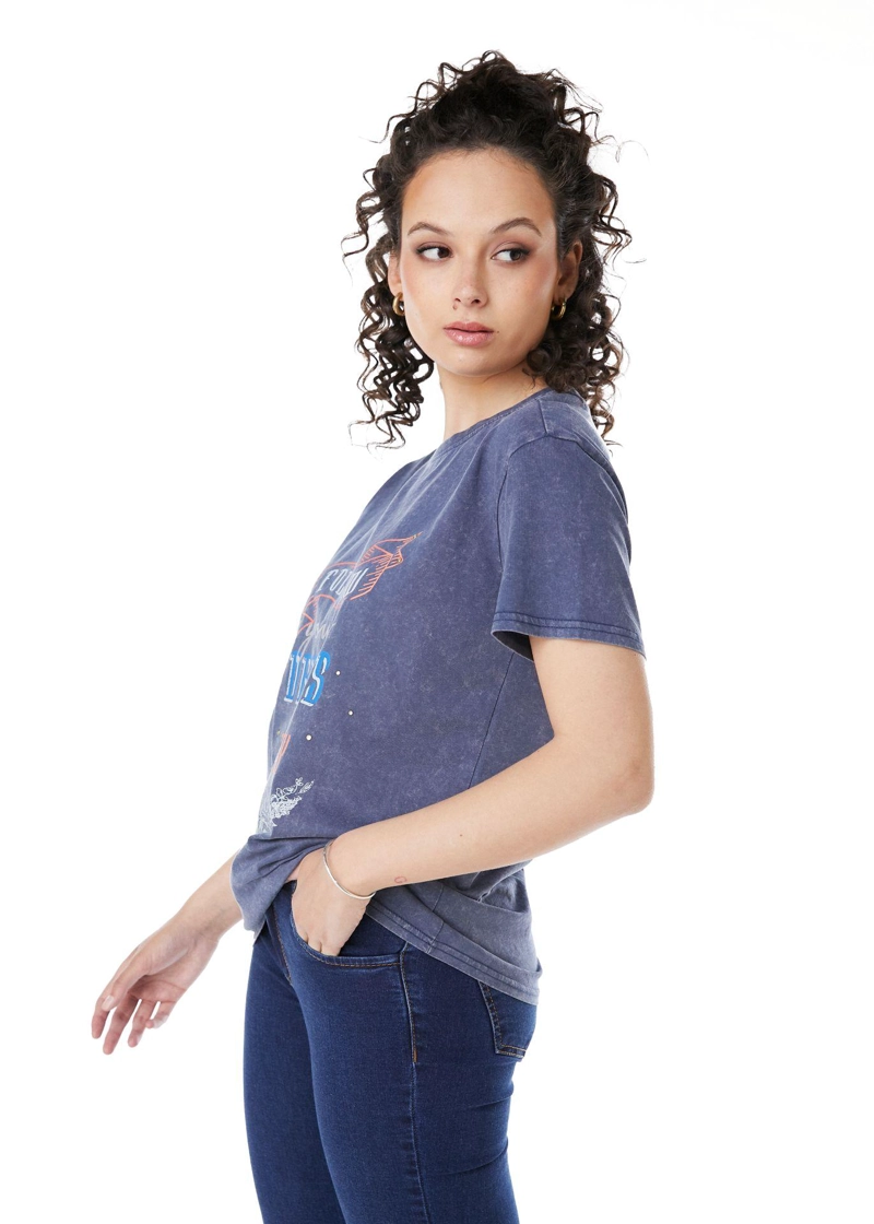 POLERA IKER REGULAR ESTAMPADA AZUL EFESIS - 5
