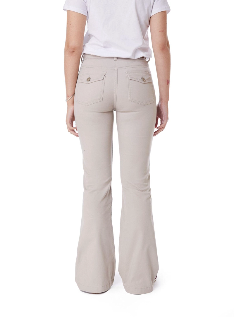 PANTALON FEEL FLARE BOLSILLO C/ TAPETAS BEIGE EFESIS - 4
