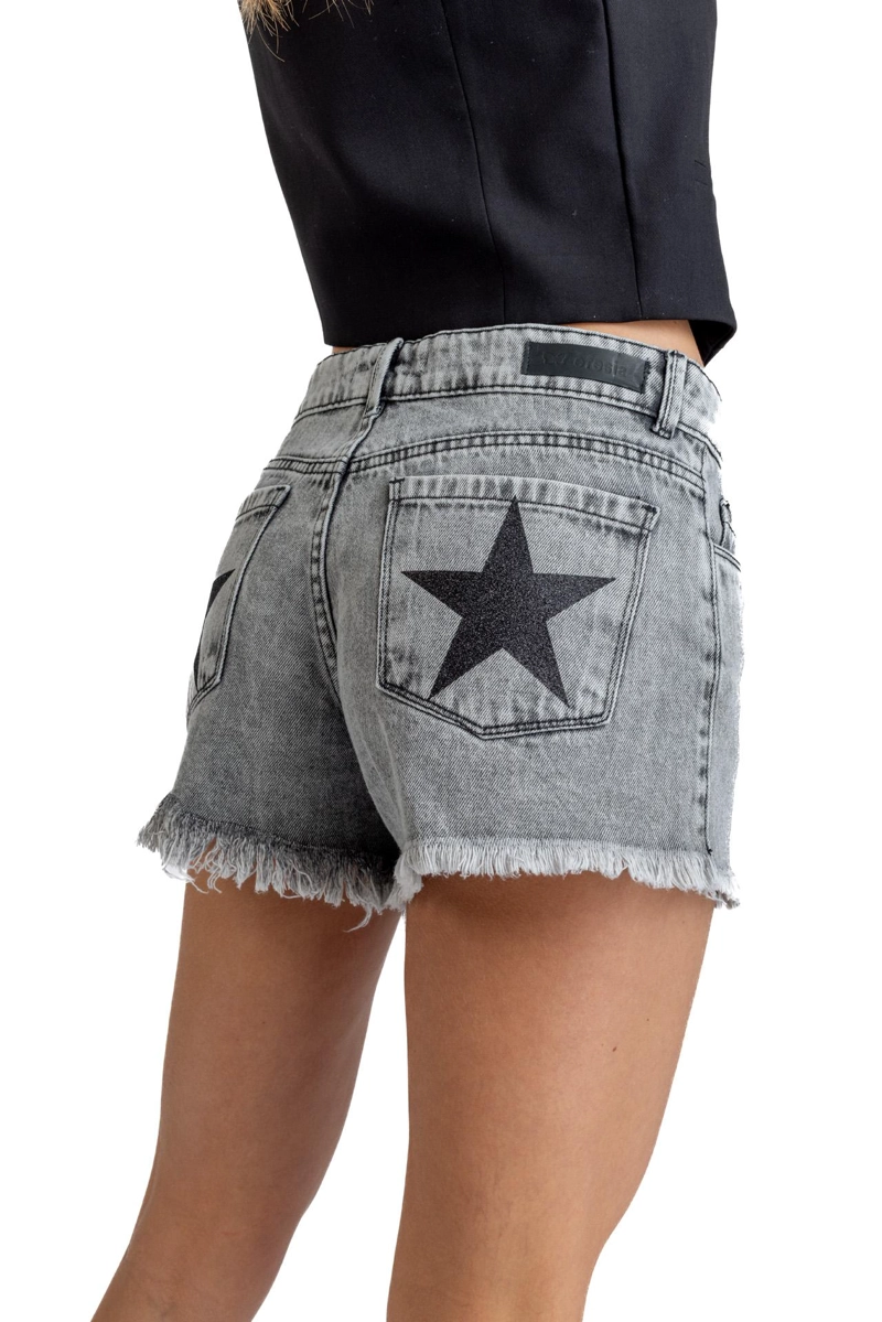 SHORT PANUCA ROTURAS ESTAMPADO ESTRELLA GRIS EFESIS - 5
