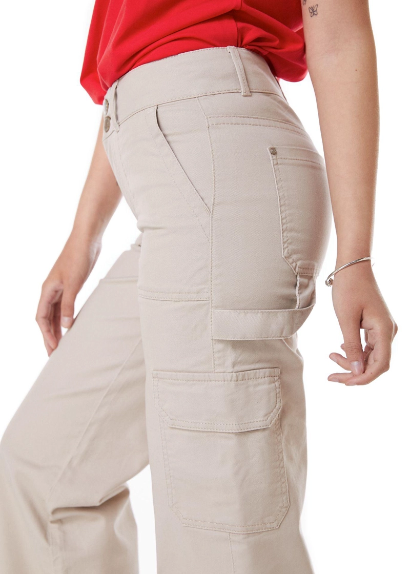 PANTALON NAOS PALAZZO CARGO BEIGE EFESIS - 5