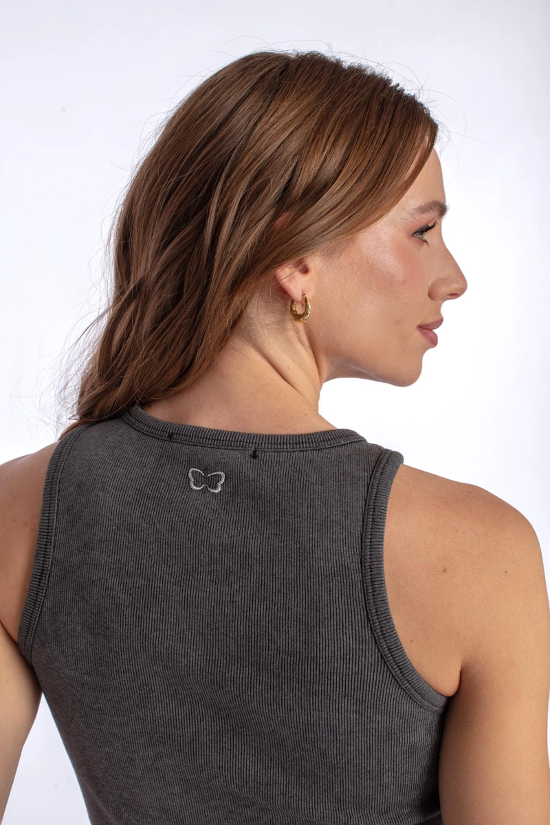 POLERA OLIVIA TANK TOP BORDADO GRAFITO EFESIS - 5
