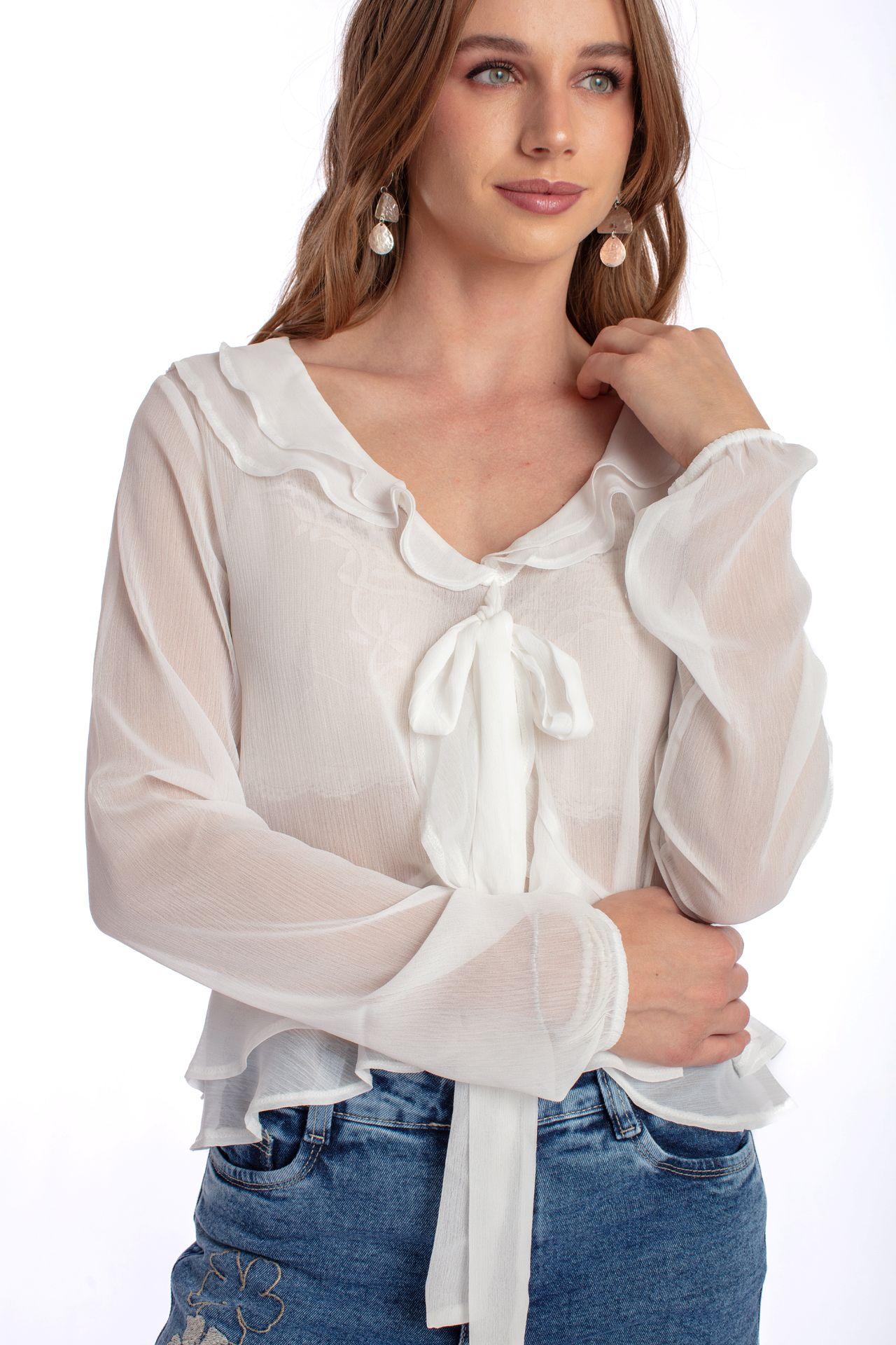 BLUSA SPEARS REGULAR VUELOS DELANTEROS BLANCO EFESIS - 6