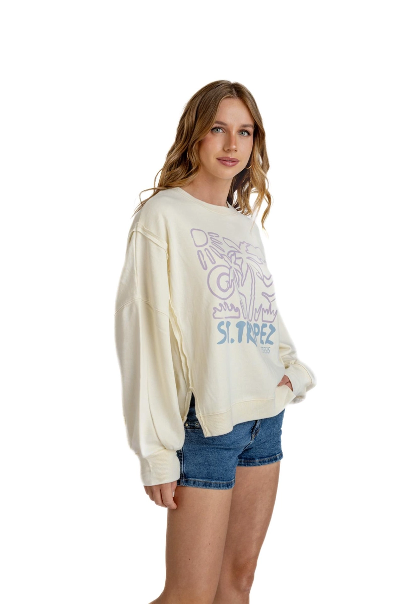 POLERON KIOTO OVERSIZE CORTES Y ESTAMPADO CRUDO EFESIS - 4