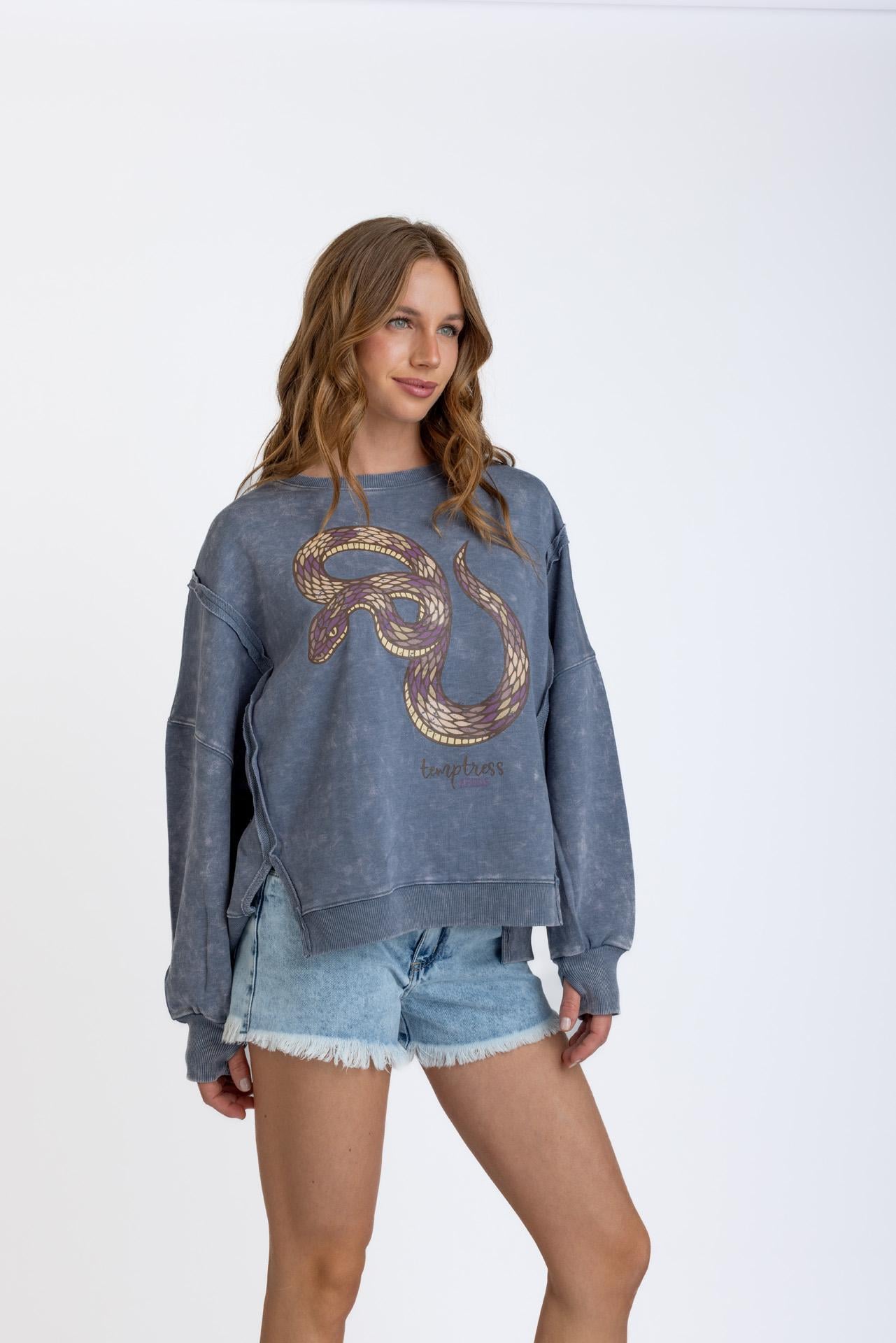 POLERON KIOTO OVERSIZE CORTES Y ESTAMPADO INDIGO EFESIS - 3