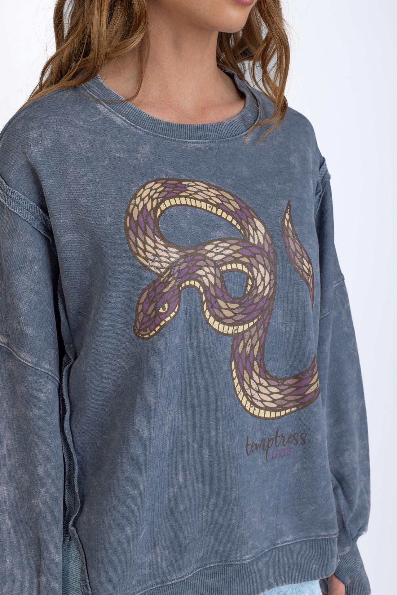 POLERON KIOTO OVERSIZE CORTES Y ESTAMPADO INDIGO EFESIS - 5
