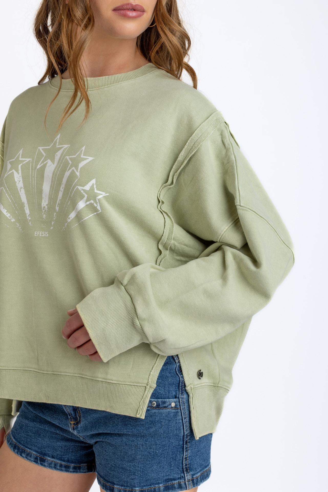 POLERON KIOTO OVERSIZE CORTES Y ESTAMPADO VERDDE EFESIS - 6