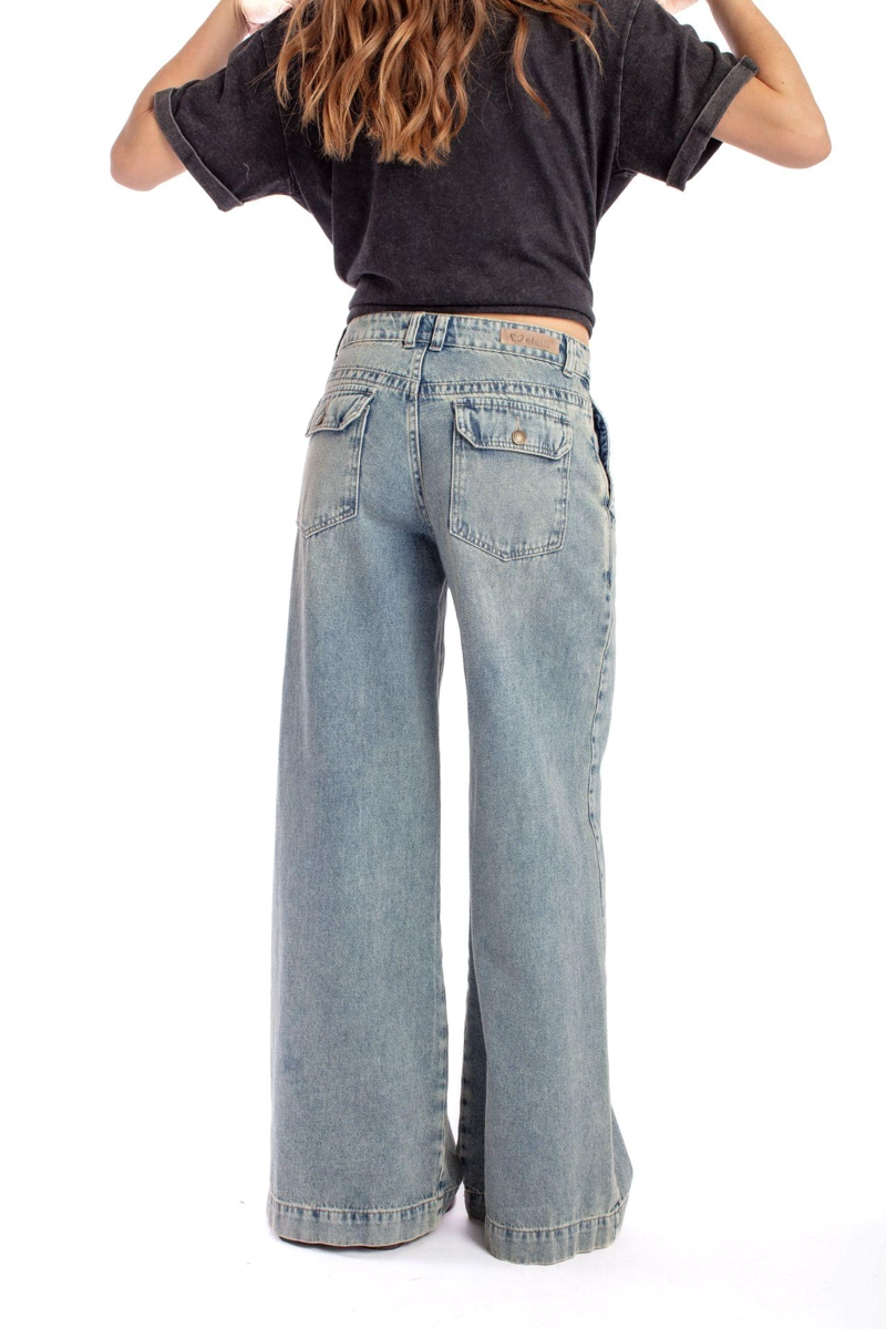 JEANS DEKA PALAZZO BOLSILLO C/ TAPETAS SOBRETEÑIDO AZUL EFESIS - 4
